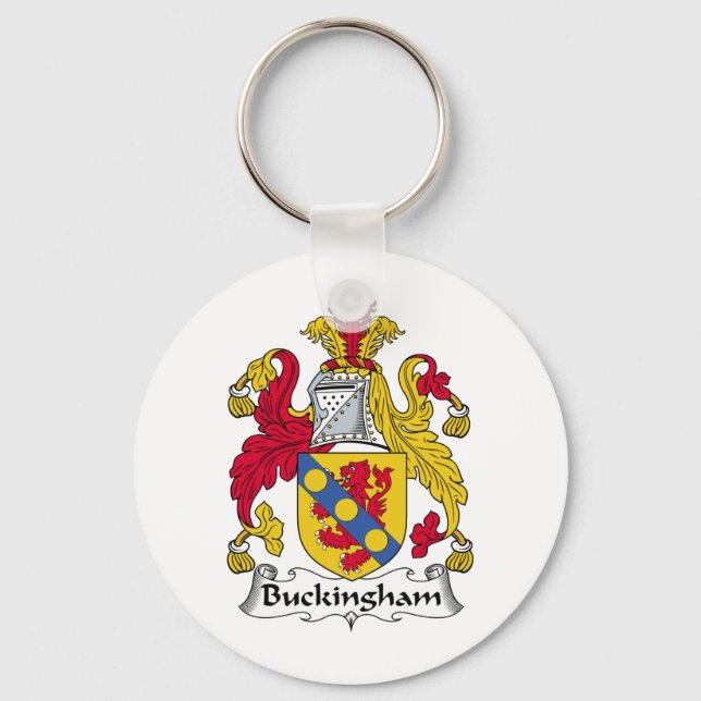 Buckingham Family Crest Key Ring (Front)
