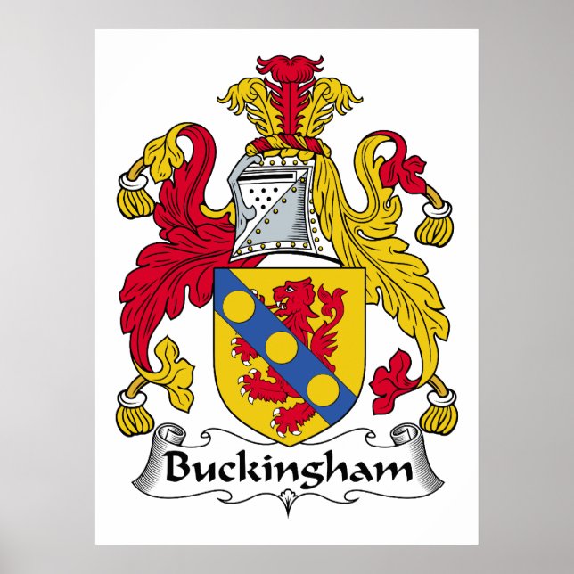 Buckingham Family Crest Poster (Front)