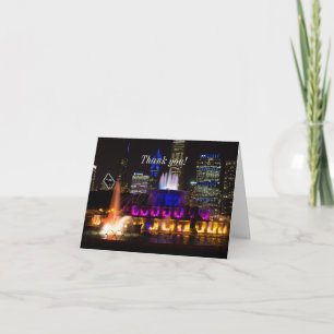 Buckingham Fountain Chicago Thank You Card