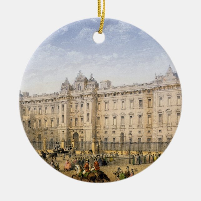 Buckingham Palace, c.1862 (colour litho) Ceramic Tree Decoration (Front)