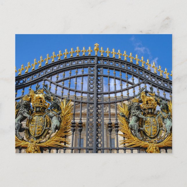 Buckingham Palace Gates, London UK Postcard (Front)