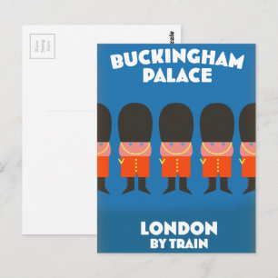 Buckingham Palace London by train Postcard