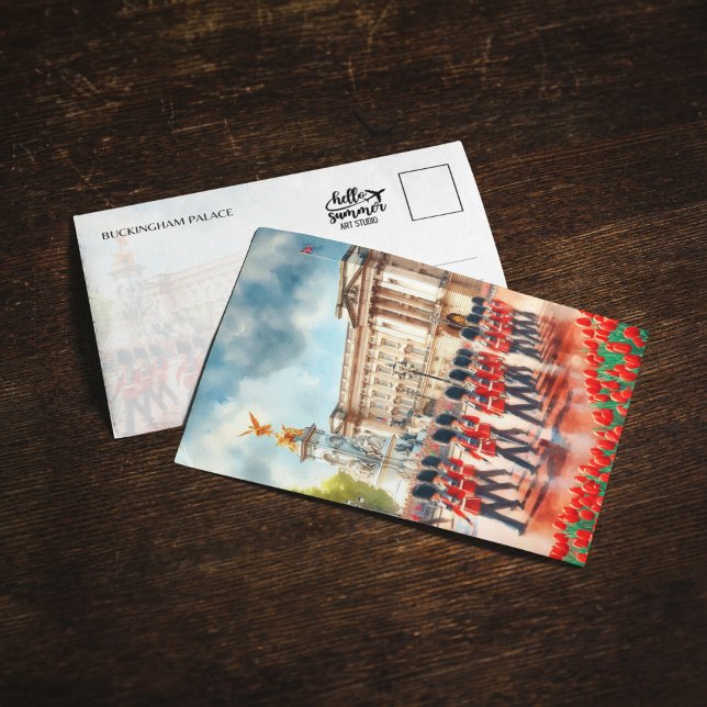 Buckingham Palace London Watercolor Postcard (Creator Uploaded)