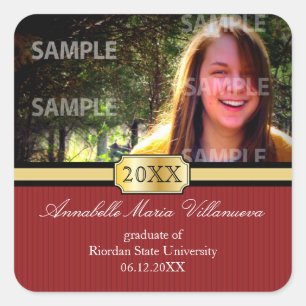 Buckle Band Graduation Announcement Sticker