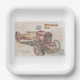 Buckle Up Paper Plate