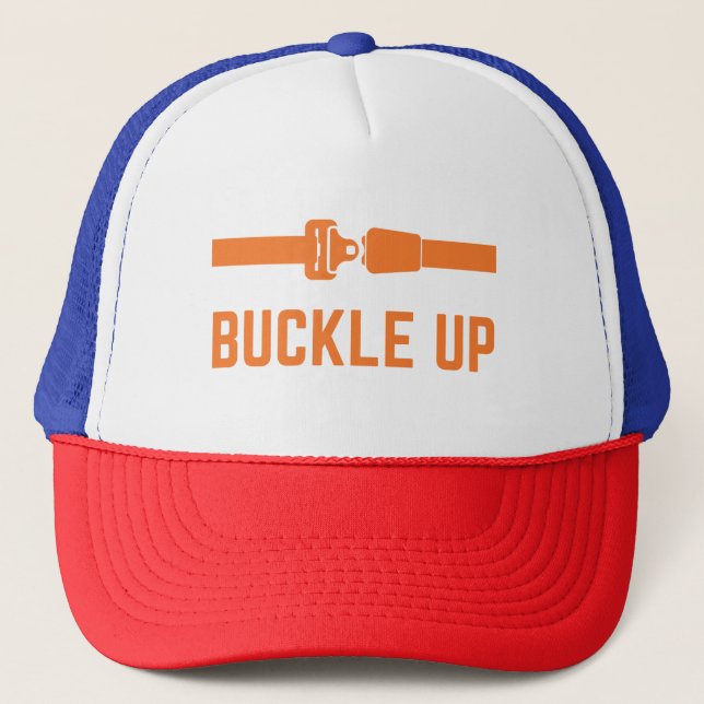 buckle up trucker hat (Front)