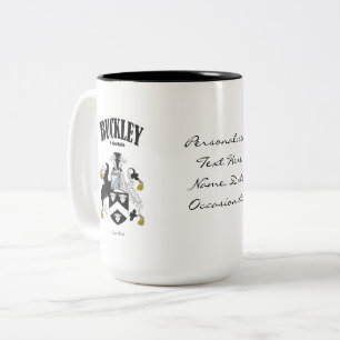Buckley Family Crest, Translation & Meaning Two-Tone Coffee Mug