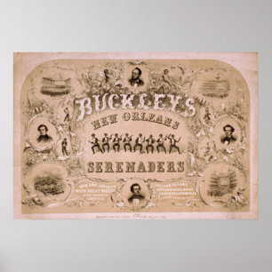BUCKLEY'S NEW ORLEANS Serenaders VAUDEVILLE Poster