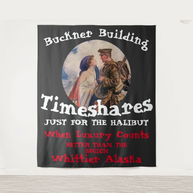 Buckner Building Timeshares Whittier Alaska Tapestry (Front)