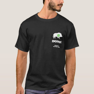 Bucknuts Black Hog Down T-Shirt dark design