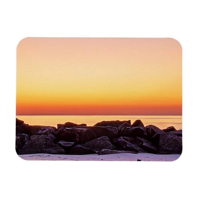 Buckroe Beach Sunrise Flexible Photo Magnet (Horizontal)