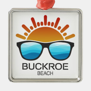 Buckroe Beach Virginia Sunglasses Metal Tree Decoration