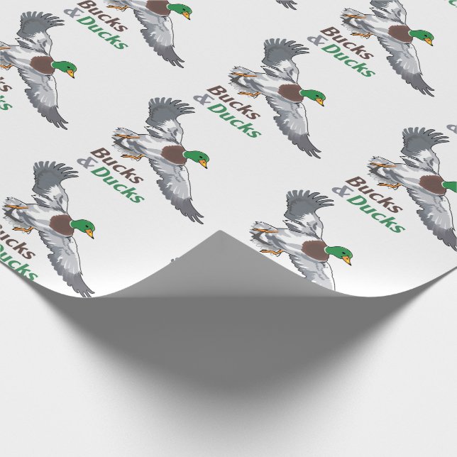 Bucks and Ducks Wrapping Paper (Corner)