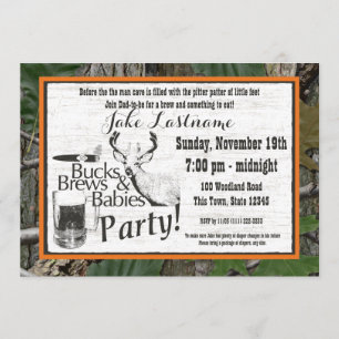 Bucks Beer and Babies Shower Invitation