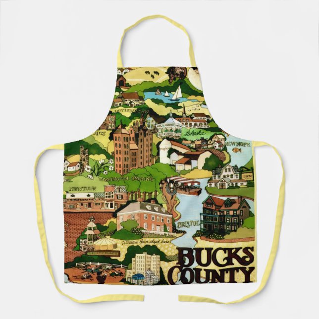 Bucks County Map Apron (Front)
