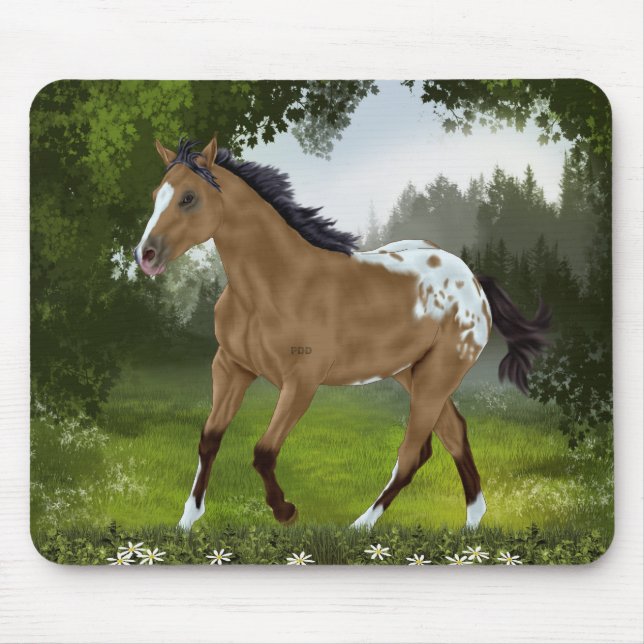 Buckskin Appaloosa Horse Mouse Mat (Front)