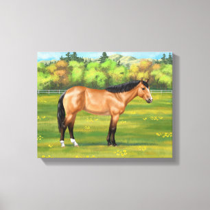 Buckskin Dun Quarter Horse Canvas Print