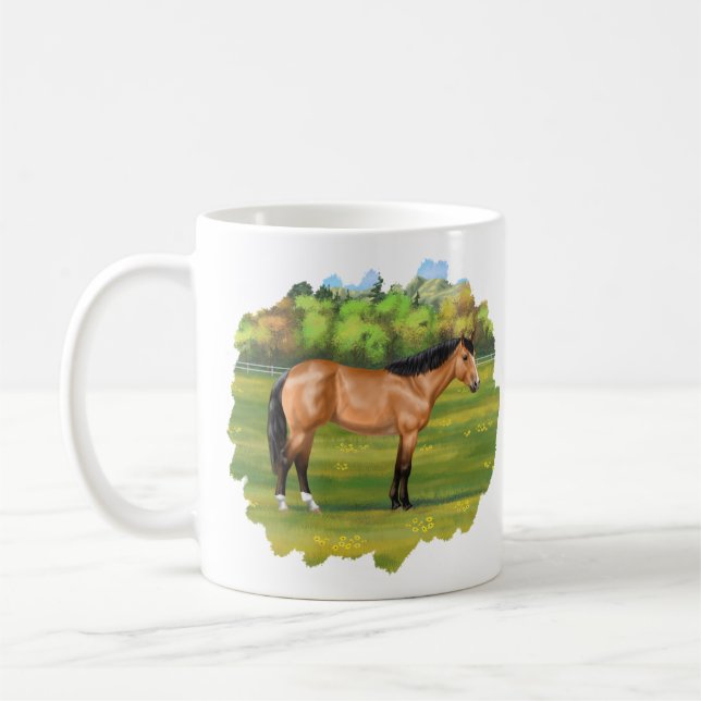 Buckskin Dun Quarter Horse Coffee Mug (Left)