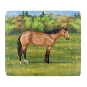 Buckskin Dun Quarter Horse Cutting Board