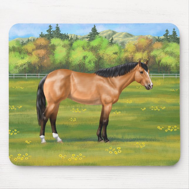 Buckskin Dun Quarter Horse Mouse Mat (Front)