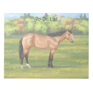 Buckskin Dun Quarter Horse Notepad