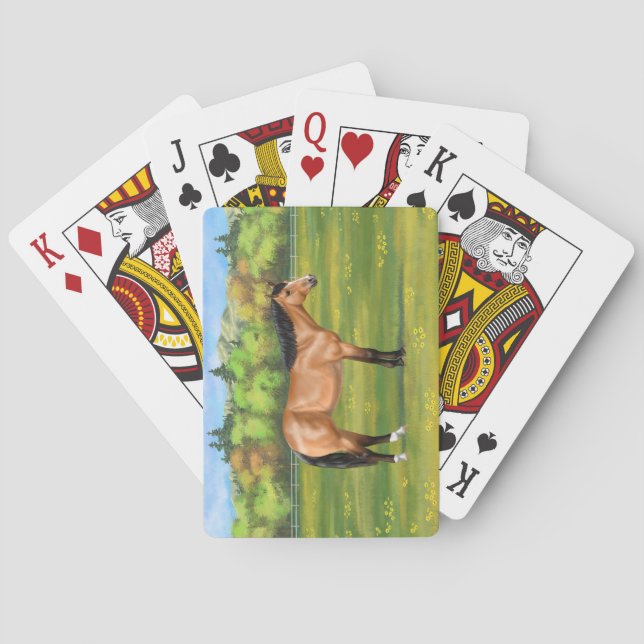Buckskin Dun Quarter Horse Playing Cards (Back)