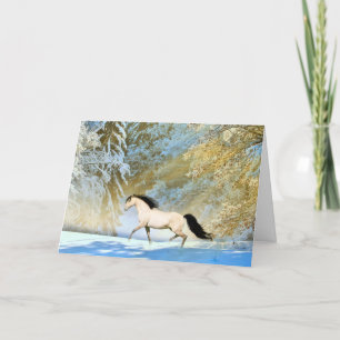 Buckskin horse Christmas Card