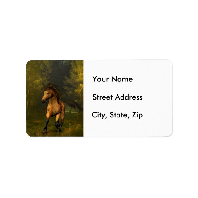 Buckskin Horse in the Forest - Address Labels (Front)