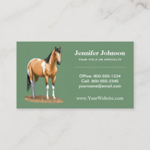 Buckskin Pinto Dun Paint Horse Staillion Business Card