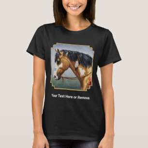 Buckskin Pinto Native American War Horse T-Shirt