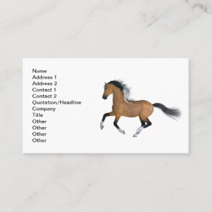 Buckskin Quarter Horse Business Card
