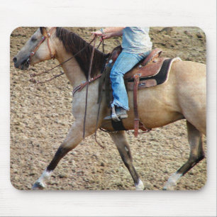 Buckskin Rodeo Horse Mouse Mat