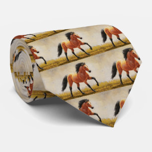 Buckskin Running Horse Tie