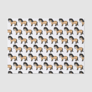 Buckskin Shetland Pony Cute Cartoon Pony Pattern Tissue Paper