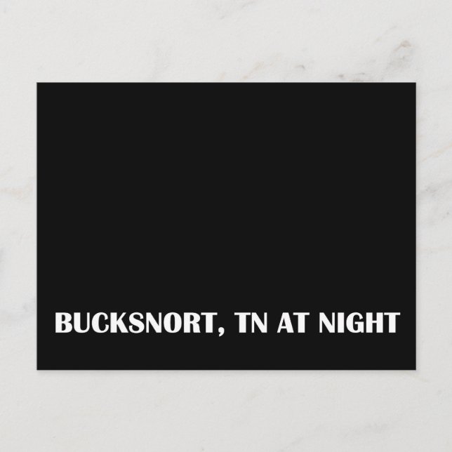 Bucksnort, Tennessee at night Postcard (Front)