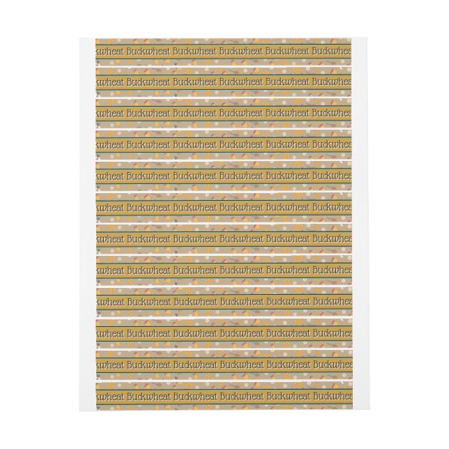 Buckwheat Satin Gold Honey Tamper-proof Wrap Around Label (Sheet)