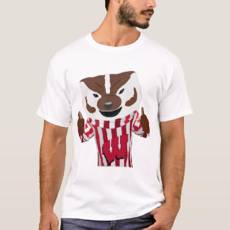 Bucky Badger Cartoon Drawing  T-Shirt