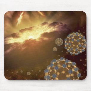 Buckyballs floating in interstellar space mouse mat