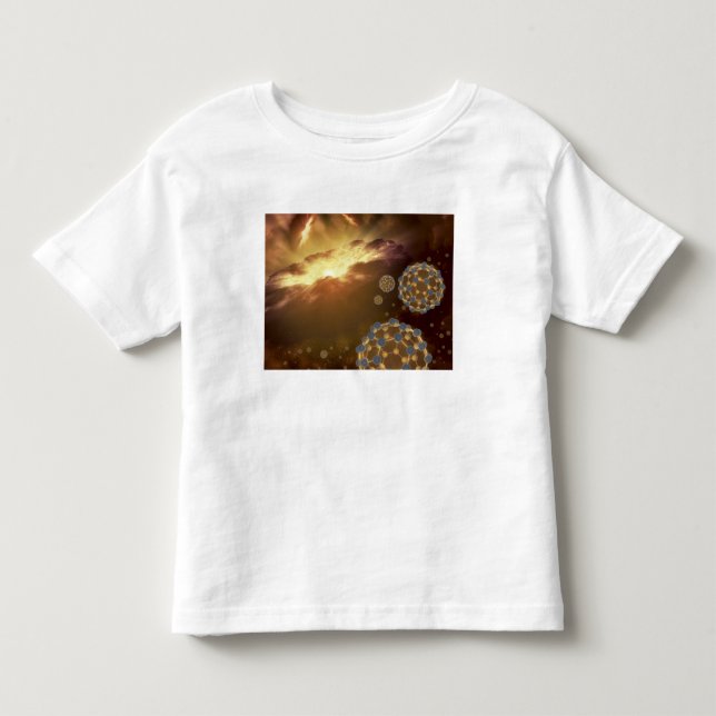Buckyballs floating in interstellar space toddler T-Shirt (Front)