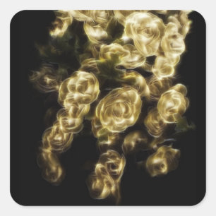 Bud Gilt Square Sticker