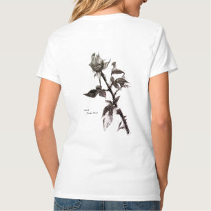 Bud of the rose penciled drawn by Junko.Saito T-Shirt