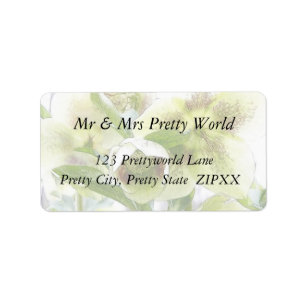 Bud To Blossom - White Hellebores Label