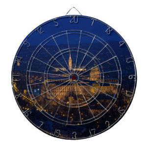Buda Castle Hungary Budapest at night Dartboard