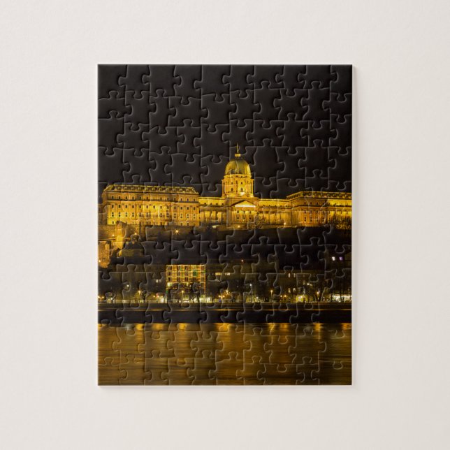 Buda Castle Hungary Budapest at night Jigsaw Puzzle (Vertical)