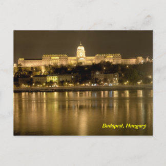 buda castle in budapest, hungary postcard