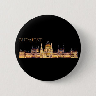Budapest 6 Cm Round Badge