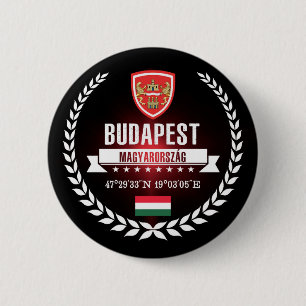 Budapest 6 Cm Round Badge