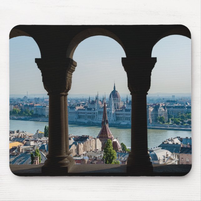 Budapest and hungarian parliament mouse mat (Front)