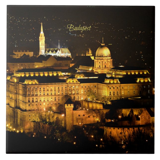Budapest at Night Tile (Front)