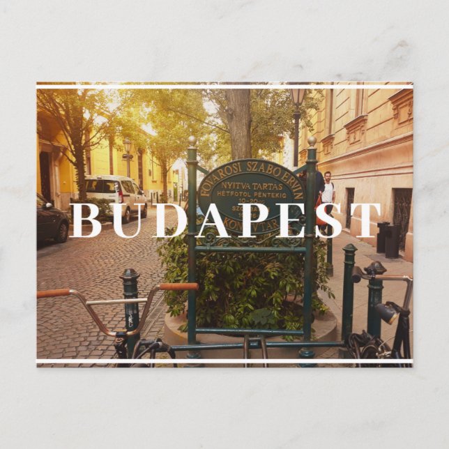 Budapest Bicycle Postcard (Front)